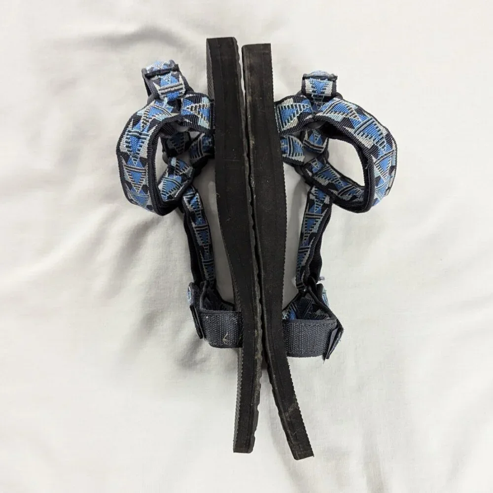 Teva Blue Black Woven Adjustable Universal Sandals